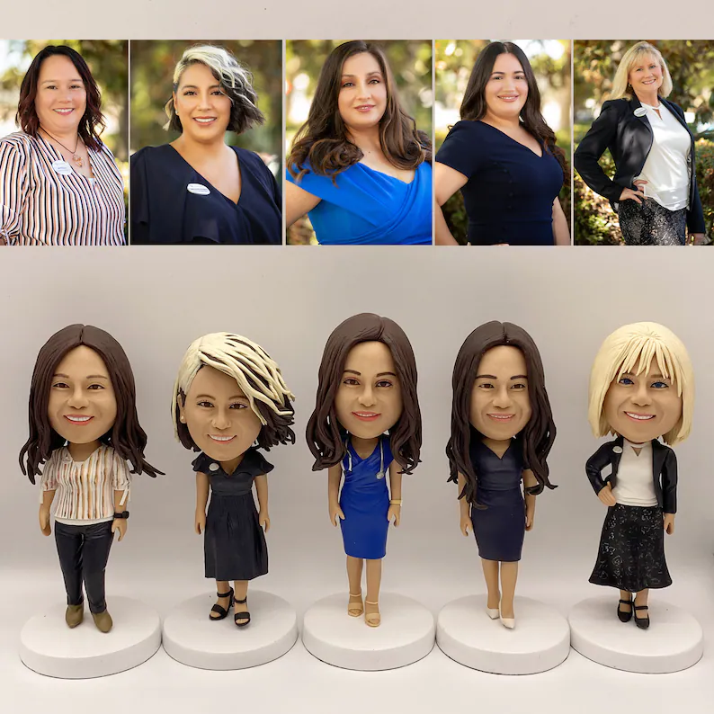 Fully Customizable Five Bobbleheads(person or pet)