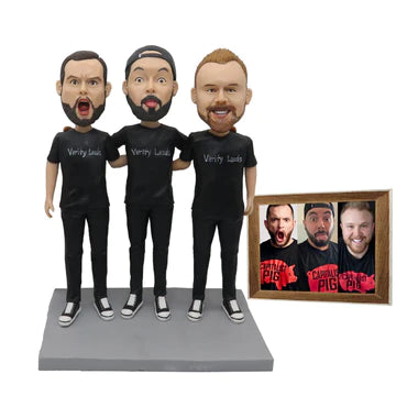 Fully Customizable Triple Bobbleheads（person or pet）