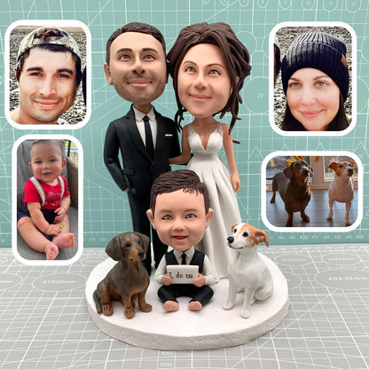 Fully Customizable Five Bobbleheads（person or pet）